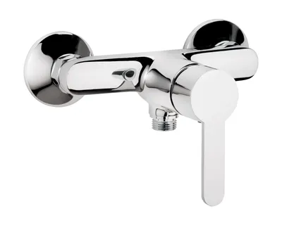 Produktbild von aquaSu® Duscharmatur Aufputz Chrom, Brausearmatur, Einhebelmischer & Mischbatterie für Badezimmer, Wasserhahn mit Wassersparkartusche, Badarmatur