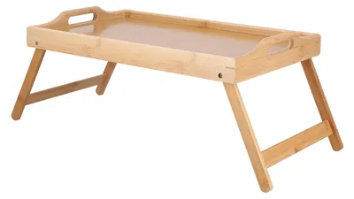 Produktbild von Tragbarer Laptop-Ständer aus Bambus für Bett und Schreibtisch