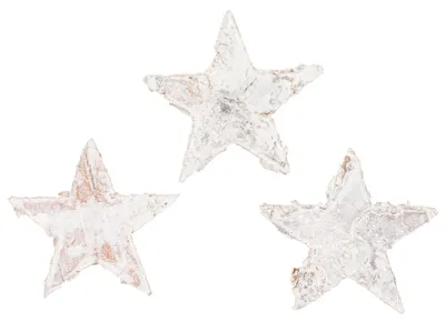 Produktbild von Mini Birkensterne 2-2,5cm Weiß Weihnachten Deko 150 Stück