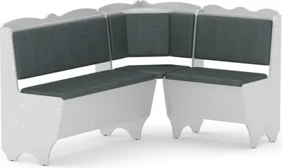 Produktbild von Eckbank Rhodos grau weiß Kunstleder, Sitzbank, Truhenbank