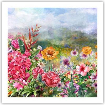 Produktbild von Poster - Poster ohne Rahmen - blume sommer natur - 60x60 cm - Wand Bild - Wanddeko - Wandbilder - Kunstposter - Wandposter - Bilder - Kunstdruck - Wanddekoration - Wandbild - P2XAC60x60-3843