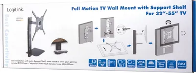 Immagine prodotto di LogiLink TV-Wandhalterung neigbar -10ø/+3ø,32-55",max.30kg