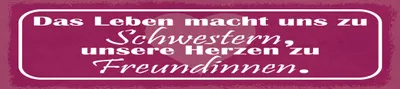 Produktbild von vianmo Holzschild 10x46 cm Das leben macht uns zu Schwestern