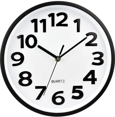 Immagine prodotto di Orologio da parete piccolo, 25 cm, silenzioso, decorativo, moderno, cifre 3D, alimentato a batteria, bianco