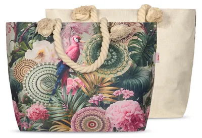 Produktbild von Bag Happiness 43x60 cm - mandalas and flowers is tropical