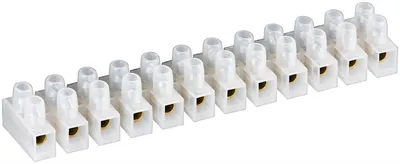 Produktbild von goobay Lüsterklemme transparent 12er Reihe weiß 16 mm (Bulk)