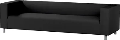 Produktbild von Dekoria Bezug für Klippan 4-Sitzer Sofa, schwarz, Bezug für Klippan 4-Sitzer
