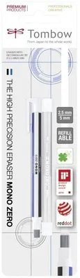 Obrázek produktu pro Tombow EHR-KUSMONO zero classic square tip white/blue/black s náplní