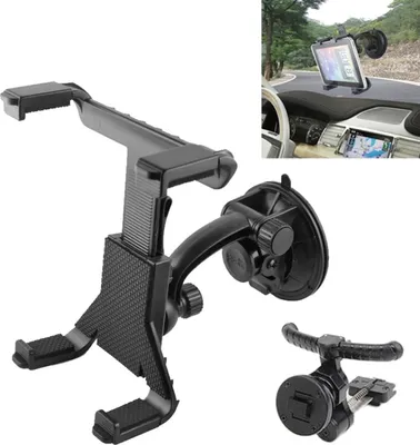 Produktbild von 2 in 1 (Air Conditioning Vent Holder + Auto Halter) für iPad, iPad mini, andere Tab(Schwarz)