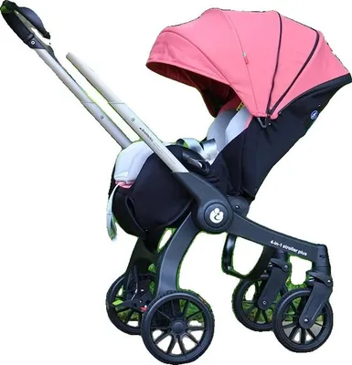 Obrázek produktu pro Dětský kočárek, skládací konstrukce, lehký a vhodný na cestování, růžový