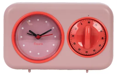 Retro Küchenwecker Rosa – 60-Minuten-Timer mit Alarm