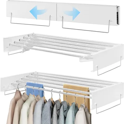 Produktbild von Kleiderständer – Wäscheleine – Platzsparend – Klappbar – 80 cm – Weiß