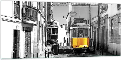 Produktbild von Bilder auf glas - Einteilig - Straßenbahn Portugal Lissabon - 120x50cm - Glasbilder - Wandbilder - Bilder - Wanddekoration aus Glas - Glas Bilder - Wandbild auf Glas - GAB120x50-4977