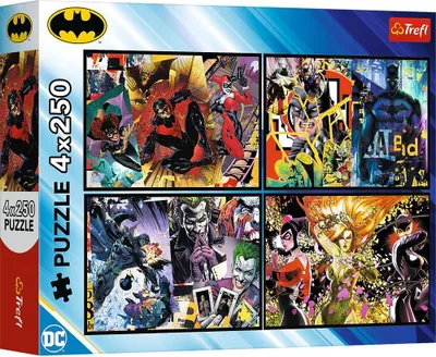 Produktbild von Batman Puzzle-Set, 4 x 250 Teile, Spaß für alle Altersgruppen
