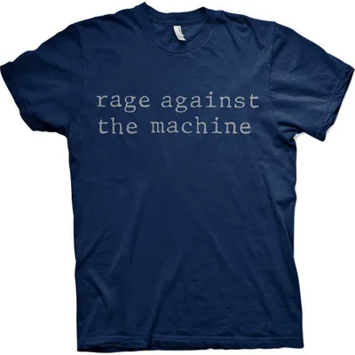 Image de T-shirt bleu marine avec logo original Rage Against The Machine