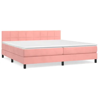 Immagine prodotto di vidaXL Letto a molle con materasso rosa 200x200 cm in velluto