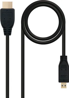 Zdjęcie produktu dla Nanocable HDMI, 0.8m, 0,8 m, HDMI Typu A (Standard), HDMI Typu D (Micro), 4096 x 2160 px, 0,1 Gbit/s, Czarny