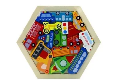 Immagine prodotto di Puzzle di legno Veicoli 15el