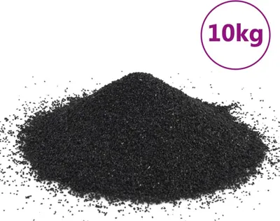 Zdjęcie produktu dla vidaXL Piasek akwariowy 10 kg czarny 0,2-2 mm