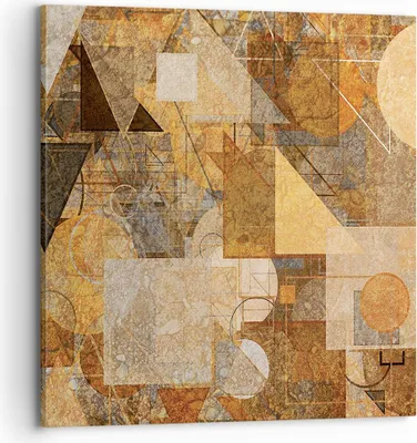 Produktbild von Bild auf Leinwand - Leinwandbild - Einteilig - Abstraktion Figuren Geometrisch - 70x70cm - Wand Bild - Wanddeko - Wandbilder - Leinwanddruck - Bilder - Wanddekoration - Leinwand bilder - AC70x70-4387