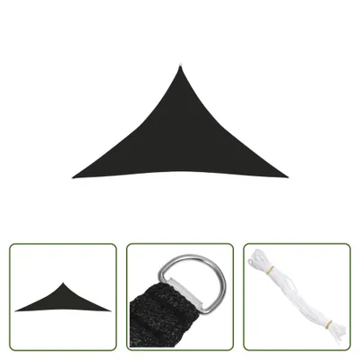 Produktbild von The Living Store Sonnensegel 160 g/m² Schwarz 4x4x5,8 m HDPE
