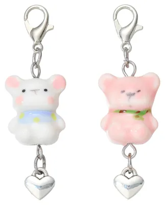 Productafbeelding van Set van 2 Keramische Berenhangertjes voor Sieraden