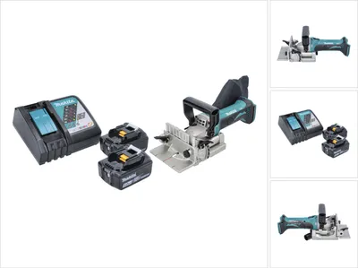 Produktbild von Makita DPJ 180 RT Akku Nutfräse 18 V 100 mm + 2x Akku 5,0 Ah + Ladegerät