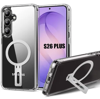 Image de Coque pour Samsung Galaxy S26 Plus, Silicone Antichoc Anti-Rayures avec Support Réglable