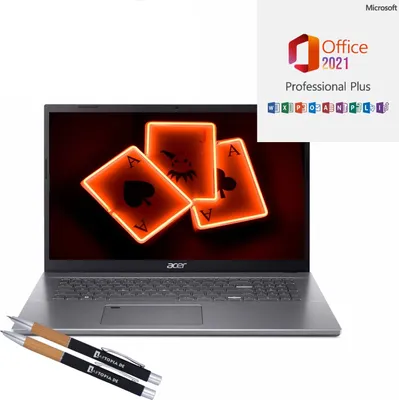 Produktbild von Acer Aspire A517-53, Core i5, 16GB DDR4-RAM, 2000GB SSD, Windows 11 Pro + MS Office 2021 Pro, 44cm (17.3" LED) Full HD, Thunderbolt 4