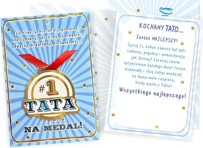 Obrázek produktu pro b6 karnet TÁTA NA MEDAILI DK-1023
