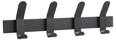 Kleiderhaken A-Rack 40x5x11 cm Schwarz, pulverbeschichteter Stahl