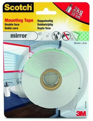 Productafbeelding van Scotch 7100263202 Scotch FIX™ MIRROR doppelseitiges Klebeband 19,0 mm x 5,0 m, 1 Rolle