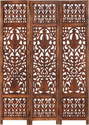 Immagine prodotto di vidaXL Set di 3 divisori intagliati a mano 120×165 cm in legno massello di mango