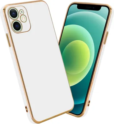 Produktbild von Cadorabo Schutzhülle für Apple iPhone 12 MINI Hülle in Weiß Handyhülle TPU Silikon Kameraschutz Etui Case
