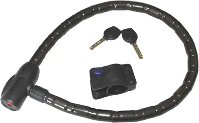 Produktbild von Fahrrad Panzer Schloss 800x18mm Spiral Kabel mit Schlüssel Diebstahl Schutz