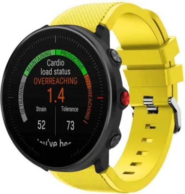 Produktbild von Strap-it Polar Vantage M Twill Silikonarmband (Gelb)