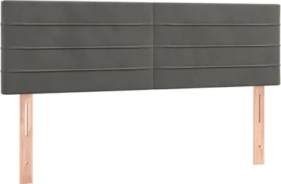 Image de Têtes de lit Gris foncé 144x5x78/88 cm Velours