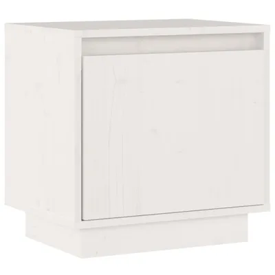 Obrázok produktu pre Nočný stolík biely 40x30x40 cm masívne borovicové drevo