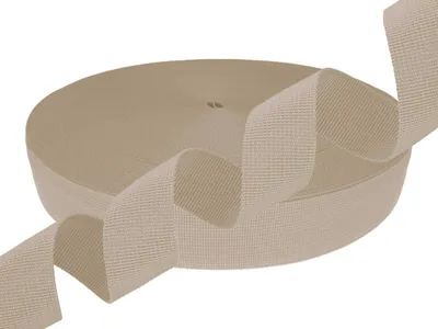 Gurtband Polyester 10m PES Trägerband Riemen Tragband 30mm breit beige
