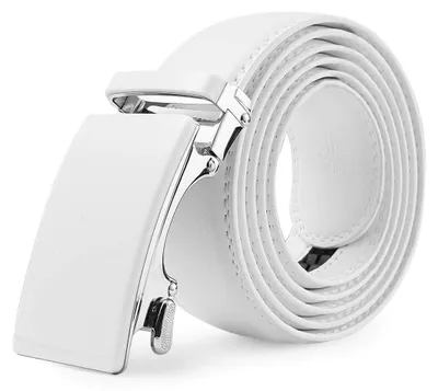 Image de Ceinture homme en cuir - Boucle à cliquet automatique - 35 mm - Sans boucle traditionnelle
