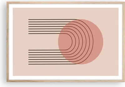 Produktbild von Gerahmtes Poster - Rahmen in heller Eiche - Abstraktion Minimalismus Kreide - 91,5x61 cm - Wand Bild - Wanddeko - Wandbilder - Kunstposter - Wandposter - Bilderrahmen - Bilder - P2NAA91x61-4446