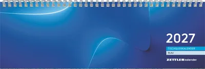 Produktbild von Tischquerkalender 1W/2S blau 2027