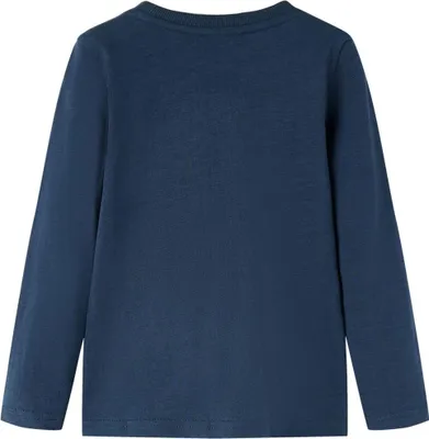 Produktbild von vidaXL Kinder-Langarmshirt Marineblau Melange 116