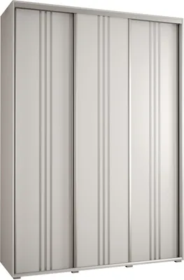 Produktbild von MEBLE KRYSPOL Davos 6 Schrank, drei Türen - 235,2x170x45 cm - Weiß Weiß Silber