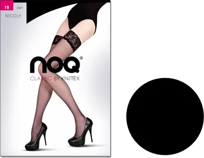 Produktbild von Nicole glatte Halterlose Strümpfe 15 DEN 4 Nero