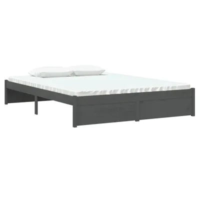Obrázok produktu pre vidaXL Posteľ z masívneho dreva sivá 135x190 cm