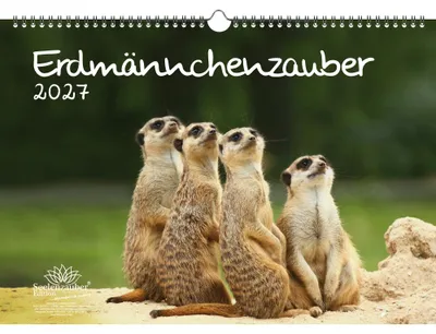 Produktbild von Erdmännchenzauber DIN A3 Kalender für 2027 Erdmännchen - Seelenzauber