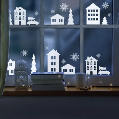 Immagine prodotto di Decorazione natalizia per finestre - Babbo Natale - 28,5 x 27 cm