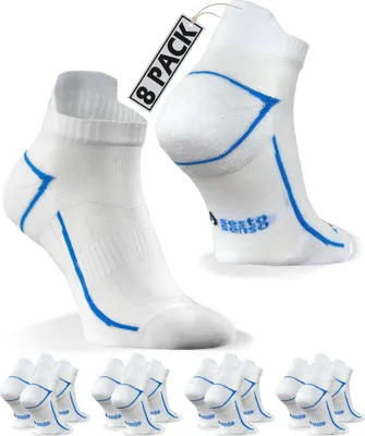 Produktbild von Sesto Senso Sportsocken Quarter Unisex Zum Laufen Blau Größe 35-38 - 8er-Pack