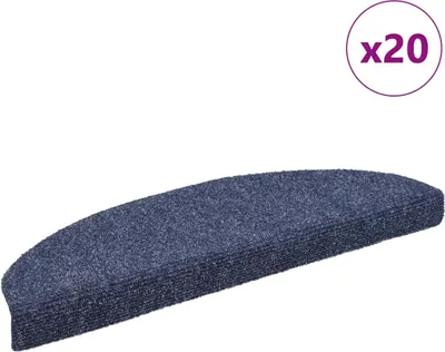 Obrázek produktu pro Schodové rohože samolepicí 20 ks 65 x 21 x 4 cm modré, půlkulaté, velké